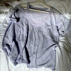 Free People Distressed Oversized Tee